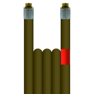 5m Rohrreinigungsleitung R+M 1, DN4, braun, 1/8 Zoll Aussengewinde auf 1/8 Zoll Aussengewinde, max. 99-C, max. 300bar