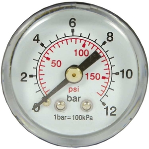 Manometer 40 mm 0-12 bar 1/8AG Kunststoff