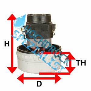 Saugmotor passend f�r Alto / Nilfisk / Wap IVB, SQ, SB, ST, turbo, Vision uvm.