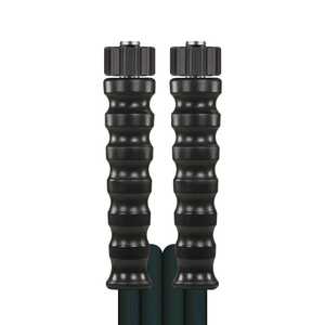 Hochdruckschlauch Flexy Schwarz, DN 6, max. 500 bar, glatte Decke, komplett VA