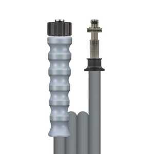 Hochdruckschlauch 2SC Grau, DN 8, Stecknippel, max. 400 bar, gewickelte Decke, komplett Edelstahl