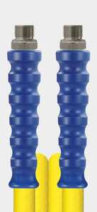 Hochdruckschlauch Foodjet 1500 Gelb, DN 12, max. 125 bar, glatt, komplett Edelstahl