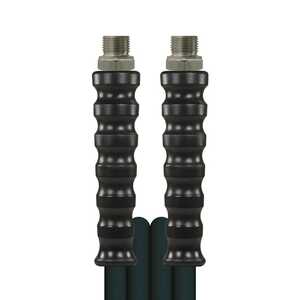 Hochdruckschlauch Powershield 2SC Schwarz, DN 12, max. 310 bar, gewickelte Decke, komplett Edelstahl