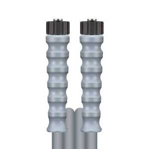 Hochdruckschlauch greyflex Grau, DN 8, max. 250 bar, glatte Decke, komplett Edelstahl