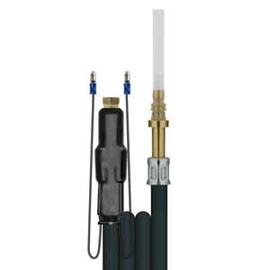 Zuleitungsschlauch im Deckenkreisel und Schlauch vom Deckenkreisel zur Schaumlanze beheizt mit E-Kabel, 1 SN Schwarz, DN 8