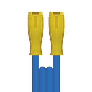 Hochdruckschlauch 1SN Blau, DN 6, max. 250 bar, gewickelte Decke, Handverschraubung lang