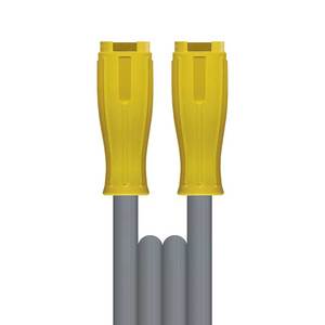 Hochdruckschlauch 1SN Grau, DN 8, max. 210 bar, gewickelte Decke, Handverschraubung lang