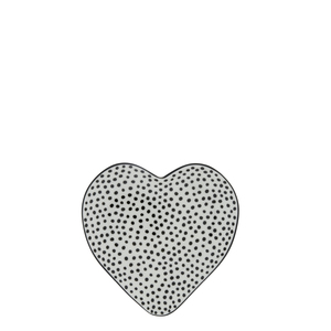 BC Lffelablage Heart Dots Keramik wei schwarz