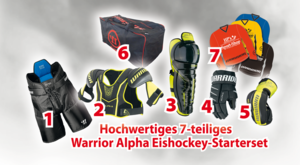 Warrior ALPHA Eishockey Starterset Junior zum Monsterpreis