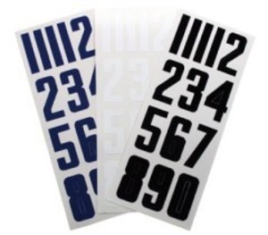 Bauer Helmnummern Set - (Nr. 0 - 9) - Einzel Set 