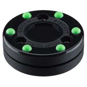 Green Biscuit Roller Hockey Puck
