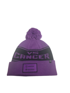 Warrior vs Cancer Beanie schwarz-lila