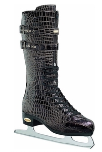 Roces Croco - eleganter Damen-Kunstlederstiefel zum Schau-/Eiskunstlaufen