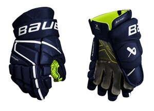 BAUER Vapor 3X Pro (links) und BAUER Vapor 3X (rechts) Handschuhe Junior, navy  -- LAGERFUND --