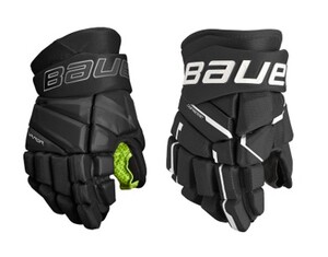 BAUER Vapor 3X Handschuh (rechts, schwarz/silber) und BAUER Supreme M5 PRO Handschuh (links, schwarz/wei�)  Junior 11  -- LAGERFUND --