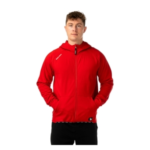 BAUER Fleece Zip Hoodie Team - rot - Sr.