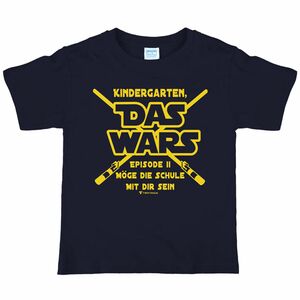 Kinder T-Shirt Kindergarten Das Wars navy Schulanfang Zuckertüte