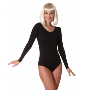Body schwarz Langarmbody f�r Damen und Kinder