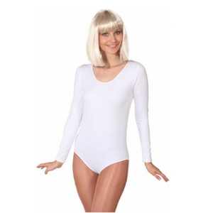 Langarm-Body wei� f�r Kinder und Damen