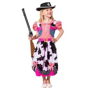 Cowgirl Kostm Kleid mit Schleifchen fr Kinder