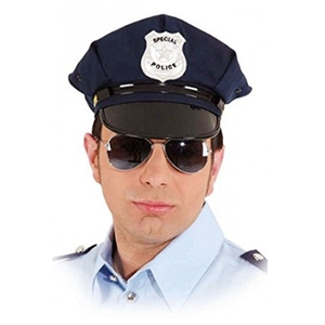 Mtze Polizei blau Polizist Kostm-Zubehr fr Erwachsene