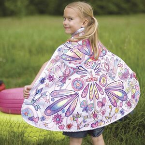 Ausmal Umhang Fee f�r Kinder inkl. Stiften