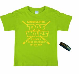 Schulanfang T-Shirt Das Wars mit Silikon-Armband, grün