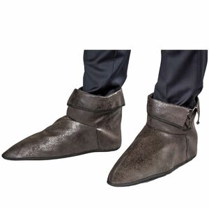 Mittelalter Schuh�berzieher aus Kunstleder 38 cm braun f�r Erwachsene