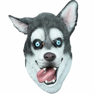 Hunde Maske crazy Husky f�r Erwachsene Party-Zubeh�r