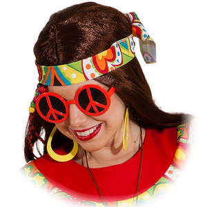 Hippie Kopfband Love Bunt Stirnband 137 x 7 cm Kost�m-Zubeh�r f�r Erwachsene