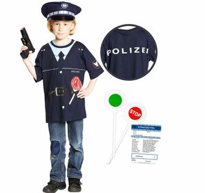 Polizei Schaffner Kelle für Kinder 30cm lang Kostüm-Zubehör Fasching Karneval 