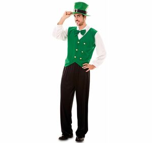 St. Patricks Day Kostm Leprechaun grner Elf fr Herren