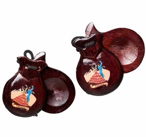 Kastagnetten 1 Paar spanisches Musikinstrument Kost�m-Zubeh�r