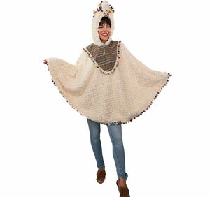 Alpaka Kost�m Lama Poncho f�r Damen