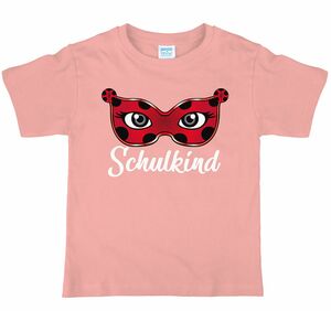 Schulkind T-Shirt Marienkäfer Ladybug rosa für Kinder