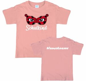 Kinder T-Shirt Schulkind Marienkfer Ladybug mit Wunschname