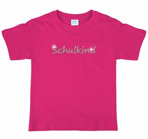 T-Shirt Schulanfang Schulkind mit Glitzer fr Kinder