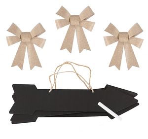 Hochzeitstafel Wegweiser mit Schleifen und Kreide Deko, 3 St�ck