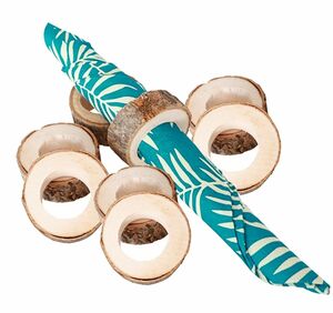 Serviettenhalter Holz rund Hochzeit Geburtstag, 8 St�ck