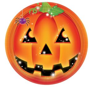 Teller Halloween mit Krbis-Motiv 8 Stck Tisch-Deko Party-Zubehr