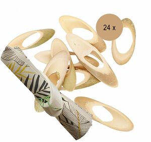 Party-Deko Serviettenhalter oval Bambus Tropical 24 St�ck
