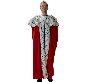 Krippenspiel K�nigsumhang rot langer K�nigsmantel deluxe in Hermelinoptik