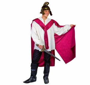 Sankt Martin Kost�m f�r Herren Umhang teilbar Pannesamt Martinstag weinrot 
