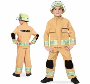 Feuerwehr Kostm sandfarben Berufs-Feuerwehr fr Kinder