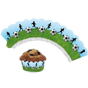 Muffin Banderole Deko Kindergeburtstag Fu�ball 12 St�ck Party-Zubeh�r