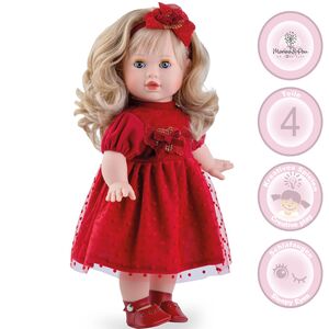 Puppe Paula M�dchen 42 cm mit Haare Schlafaugen Spielzeug