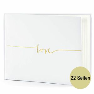 G�stebuch Hochzeit cremefarben gold Fotoalbum Hochzeitsalbum 22 Seiten