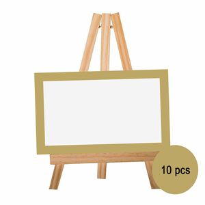 10 Tischkartenhalter Mini Staffelei Hochzeit Geburtstag inkl. Tischkarten