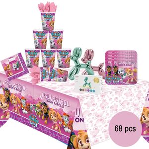 Paw Patrol pink Party-Set Kindergeburtstag 68-tlg. Party-Deko