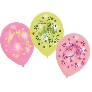 Luftballons Pferde verschiedene Farben 6 Stck Party-Deko